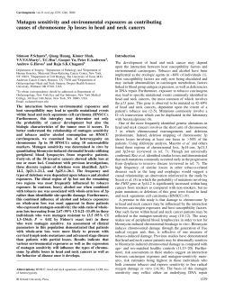 Mutagen sensitivity and environmental exposures