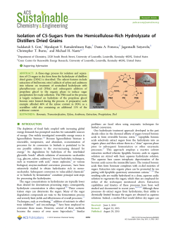 Isolation of C5-Sugars from the Hemicellulose