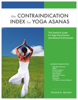 the CONTRAINDICATION INDEX for YOGA ASANAS