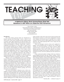 Summer2004Mimic short answer and essay style questions in