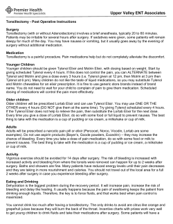Tonsillectomy - Upper Valley Professional Corporation