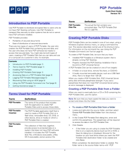 PGP Portable Quick Start Guide