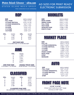 Print Specs - Staten Island Media Group