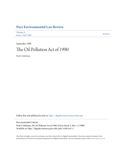 The Oil Pollution Act of 1990
