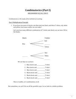 Combinatorics (Part I)