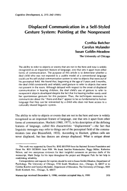 Displaced Communication in a Self-Styled Gesture System: Pointing