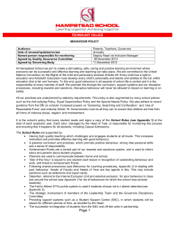 behaviour policy - Hampstead School