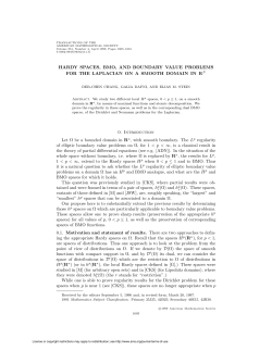 HARDY SPACES, BMO, AND BOUNDARY VALUE PROBLEMS