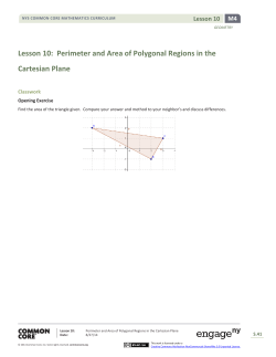 Lesson 10: Perimeter and Area of Polygonal Regions in the