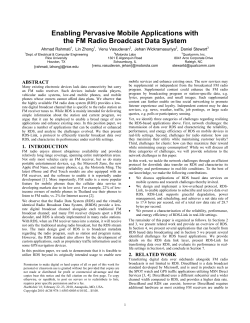 Enabling Pervasive Mobile Applications with the FM Radio