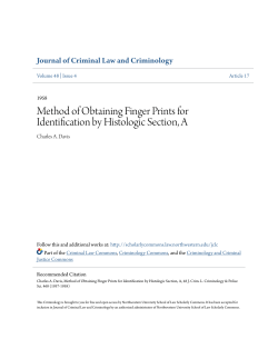 Method of Obtaining Finger Prints for Identification by Histologic
