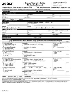 Crohn`s/Ulcerative Colitis Medication Request
