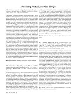 Processing, Products, and Food Safety II