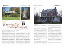 countess newtown square - Newtown Square Historical Society