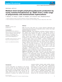Mediumchainlength polyhydroxyalkanoate production by newly
