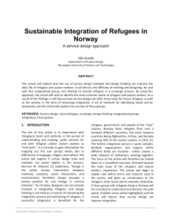 Sustainable Integration of Refugees in Norway