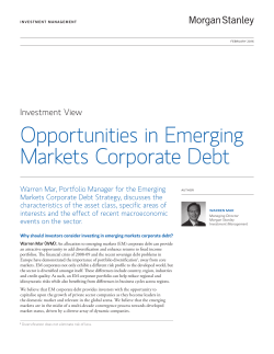 Opportunities in Emerging Markets Corporate Debt