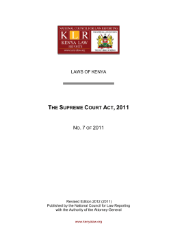 THE SUPREME COURT ACT 2011