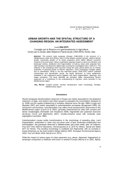 urban growth and the spatial structure of a changing region