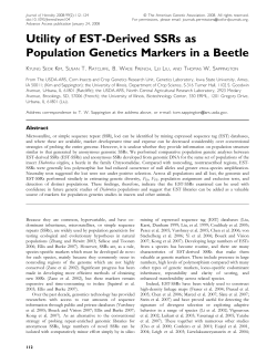 Utility of EST-Derived SSRs as Population Genetics Markers in a