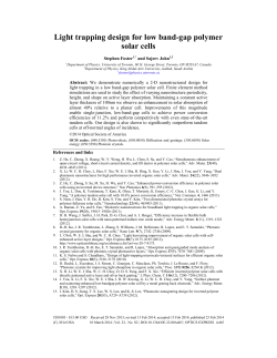 Light trapping design for low band