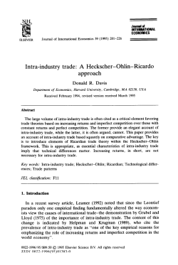 Intra-industry trade: A Heckscher-Ohlin-Ricardo approach