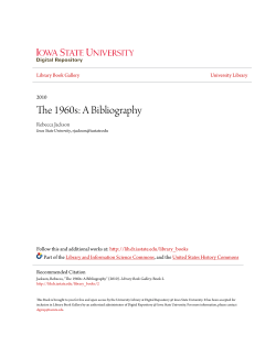 The 1960s: A Bibliography - Iowa State University Digital Repository
