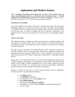 Alphomism and Modern Science