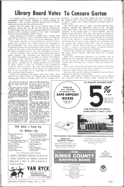 Library Board Votes To Censure Gorton