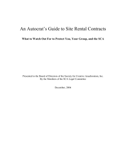 An Autocrat`s Guide to Site Rental Contracts