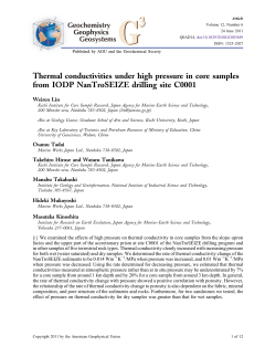Thermal conductivities under high pressure in core samples from