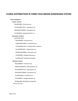 floral distribution in three fold indian gondwana