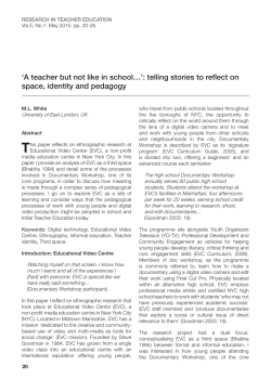 A teacher but not like in school&hellip;