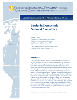 Parties in Democratic National Assemblies