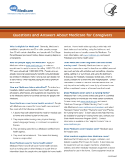 Questions and Answers About Medicare for Caregivers