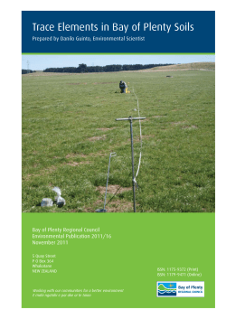 Trace Elements in Bay of Plenty Soils