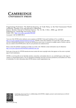 ing Fragmenting Protection: The Political Economy of Trade Policy in