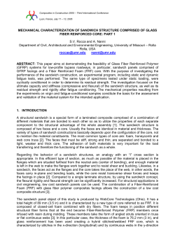 MECHANICAL CHARACTERIZATION OF SANDWICH STRUCTURE