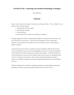 The End of it All: Cosmology and Christian Eschatology in Dialogue