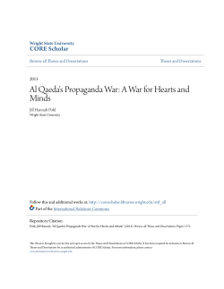 Al Qaeda`s Propaganda War: A War for Hearts and