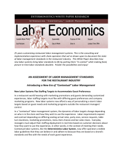 AN ASSESSMENT OF LABOR MANAGEMENT