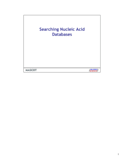 this talk - Matrix Science