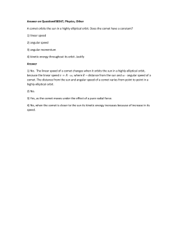 Answer on Question#38347, Physics, Other A comet orbits the sun