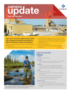 cigar lake operation - Cameco Northern Saskatchewan