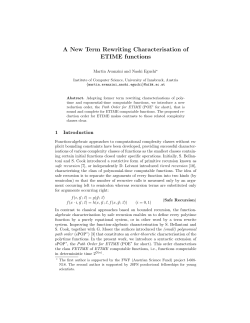 A New Term Rewriting Characterisation of ETIME functions