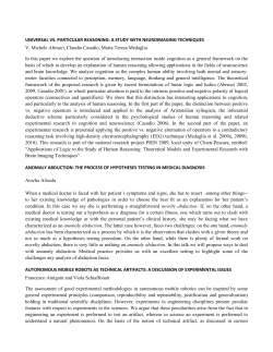 UNIVERSAL VS. PARTICULAR REASONING: A STUDY WITH