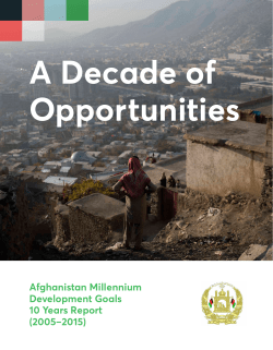 Afghanistan Millennium Development Goals 10 Years Report (2005