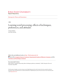 Learning word processing - Iowa State University Digital Repository