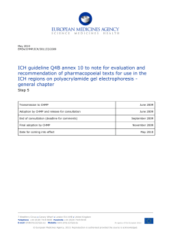 Q4B Annex 10 Step 5 Polyacrylamide gel electrophoresis