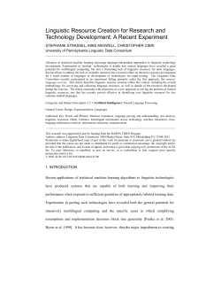 Paper in PDF - LDC Papers - University of Pennsylvania